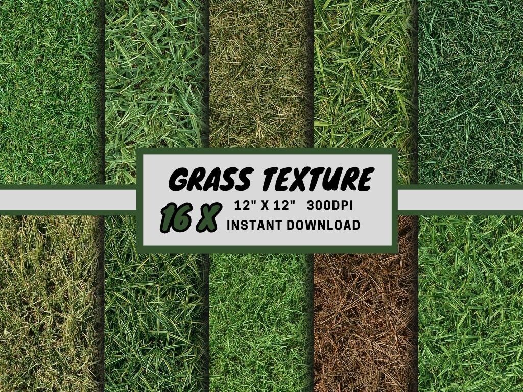Grass Texture Digital Paper Pack