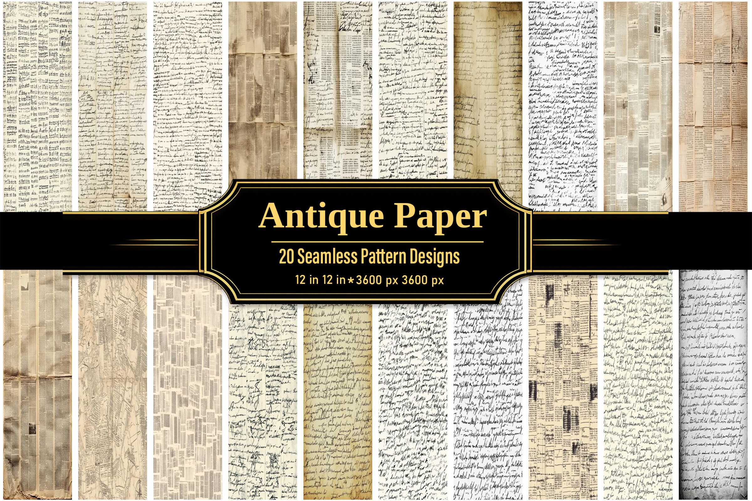 Antique Manuscript Seamless Background