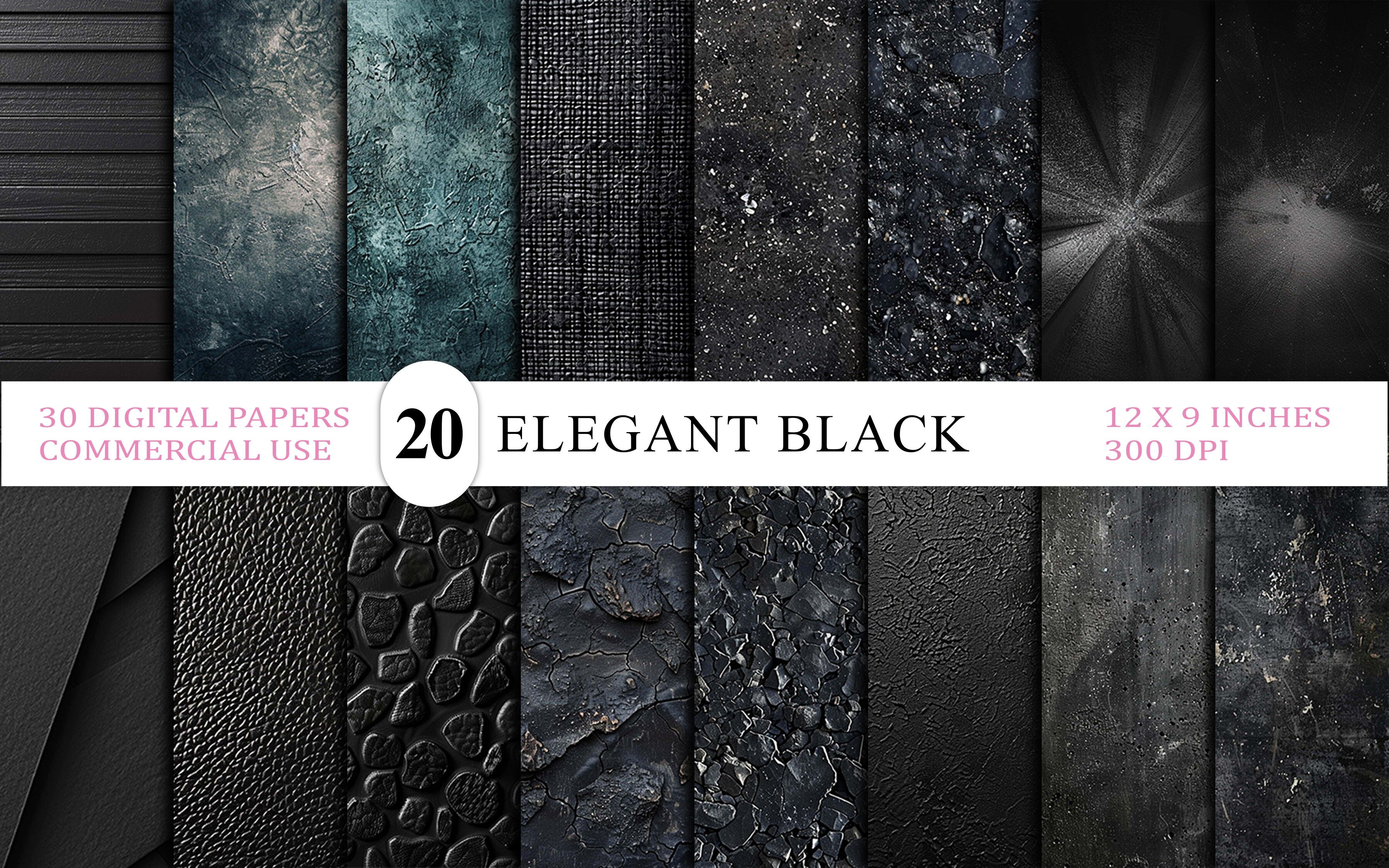 Elegant Black Texture Fabric Collection