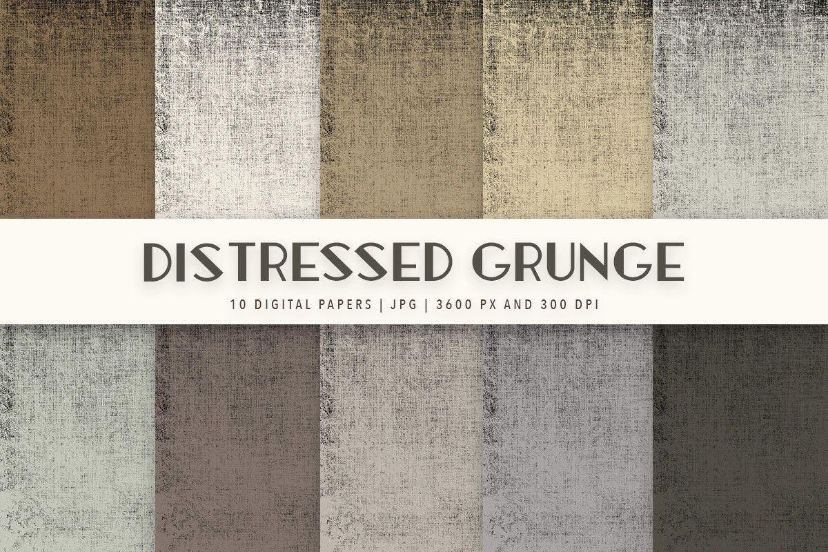 Distressed Grunge Digital Paper Pack