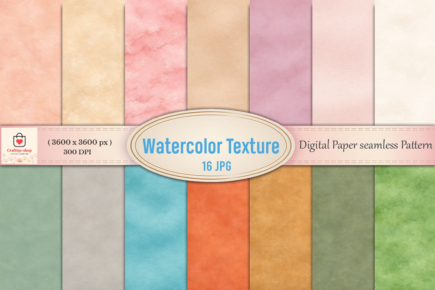 Watercolor Texture Seamless Digital Pape