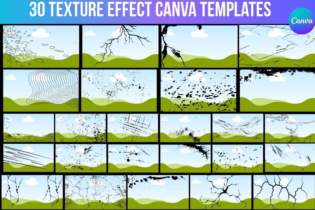 30 Texture Effect Canva Templates